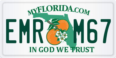 FL license plate EMRM67