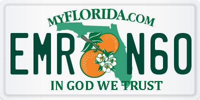 FL license plate EMRN60