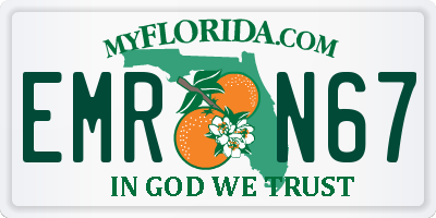 FL license plate EMRN67