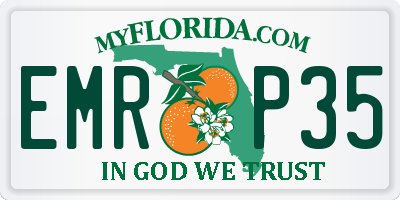 FL license plate EMRP35