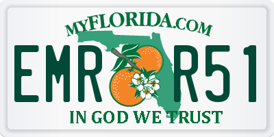 FL license plate EMRR51
