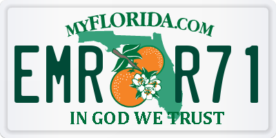 FL license plate EMRR71
