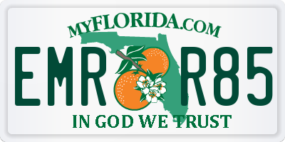 FL license plate EMRR85