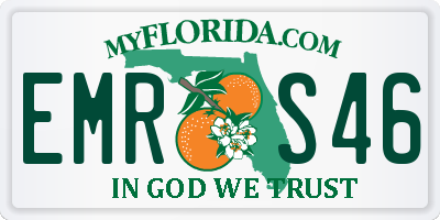 FL license plate EMRS46