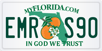 FL license plate EMRS90
