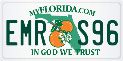 FL license plate EMRS96