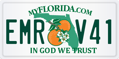 FL license plate EMRV41