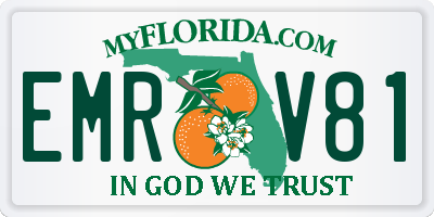 FL license plate EMRV81