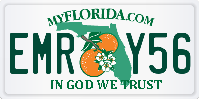 FL license plate EMRY56