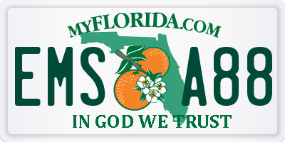 FL license plate EMSA88