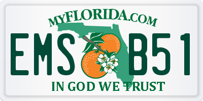 FL license plate EMSB51
