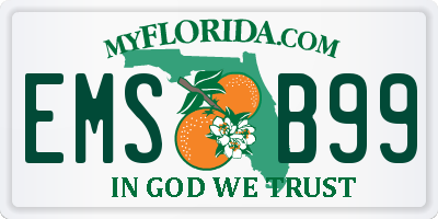 FL license plate EMSB99