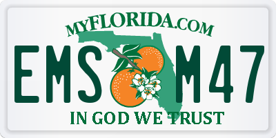 FL license plate EMSM47