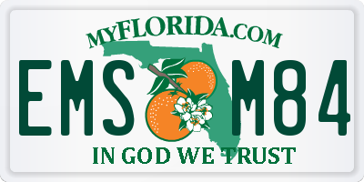 FL license plate EMSM84