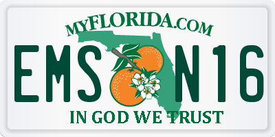 FL license plate EMSN16