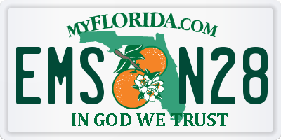 FL license plate EMSN28