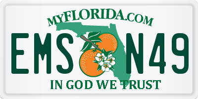 FL license plate EMSN49