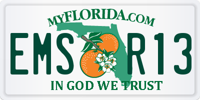 FL license plate EMSR13