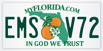 FL license plate EMSV72