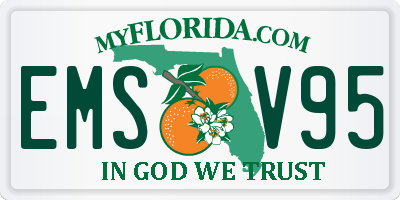 FL license plate EMSV95