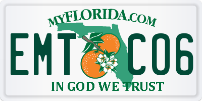 FL license plate EMTC06