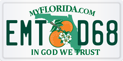 FL license plate EMTD68