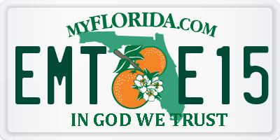 FL license plate EMTE15