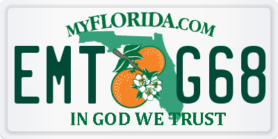 FL license plate EMTG68