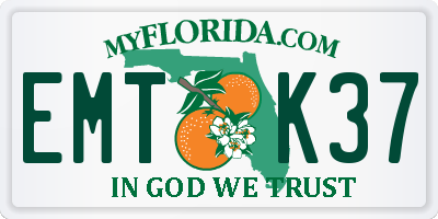 FL license plate EMTK37