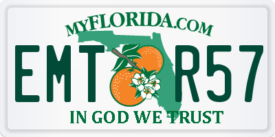 FL license plate EMTR57