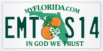 FL license plate EMTS14