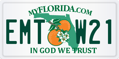 FL license plate EMTW21