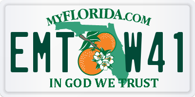 FL license plate EMTW41