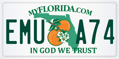 FL license plate EMUA74