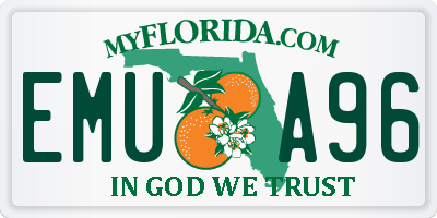 FL license plate EMUA96