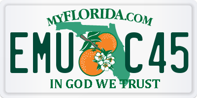 FL license plate EMUC45