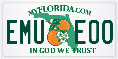 FL license plate EMUE00