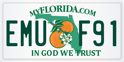 FL license plate EMUF91