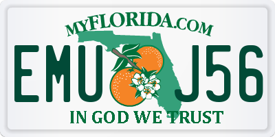 FL license plate EMUJ56