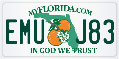 FL license plate EMUJ83