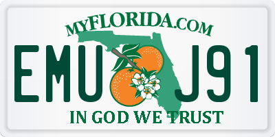 FL license plate EMUJ91