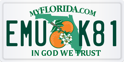 FL license plate EMUK81