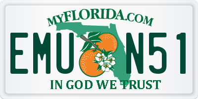 FL license plate EMUN51