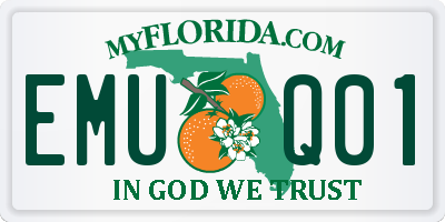 FL license plate EMUQ01