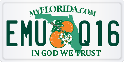 FL license plate EMUQ16