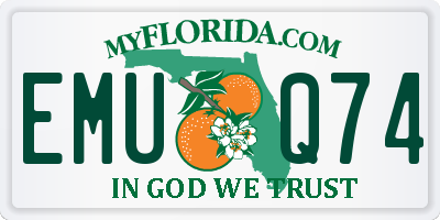 FL license plate EMUQ74