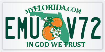 FL license plate EMUV72