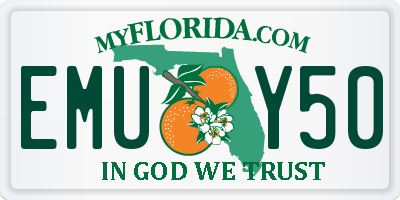 FL license plate EMUY50