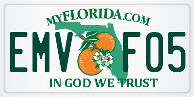 FL license plate EMVF05