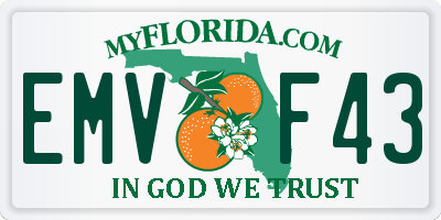 FL license plate EMVF43
